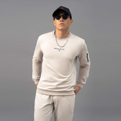 Bộ thể thao nỉ nam AM màu beige BNM221-88 Sport1