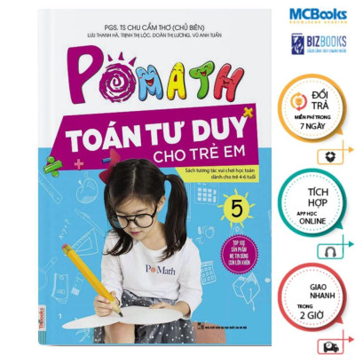 Sách - POMath Toán Tư Duy Cho Trẻ Em Từ 4 - 6 Tuổi - Tập 4, 5, 6 - Combo 3 Cuốn - MCBooks