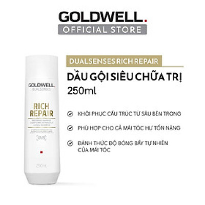 Dầu Gội Phục Hồi Tóc Hư Tổn Goldwell Rich Repair Phục Hồi Tóc Khô Xơ, Hư Tổn, Chẻ Ngọn