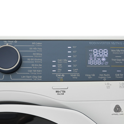 Máy Giặt Sấy Electrolux EWW1024P5WB - 10kg - Hàng Chính Hãng