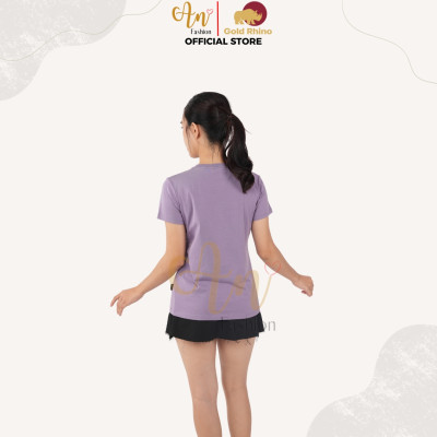 Áo Thun Cổ Tròn 100% Cotton Cao Cấp Màu TÍM LAVENDER Mộng Mơ Như Nàng Thơ - Gold Rhino