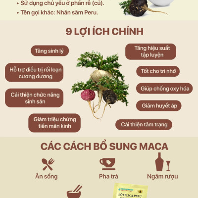 100ml chai thử - Rượu Sâm Maca & Thảo mộc - Royal D