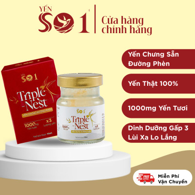 [6 Lọ Yến 70ml ] Yến Số 1 Chưng Sẵn Triple Nest Đường Phèn, YếnThật, Yến Tươi