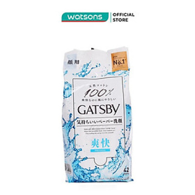 Khăn Ướt Lau Mặt Gatsby Facial Wipes U 42 Miếng/Gói