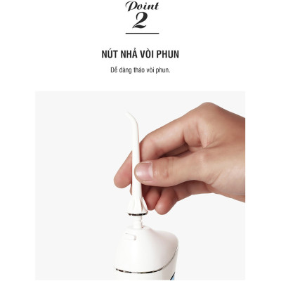 Máy Tăm Nước Không Dây LocknLock Cordless Oral Irrigator màu xanh ENR156BLU, Hàng chính hãng, 4 chế độ làm sạch- JoyMall