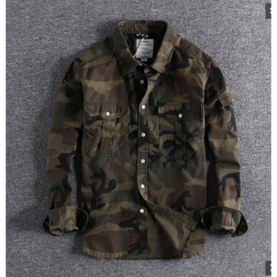 Áo sơ mi túi hộp phong cách Retro_dã ngoại