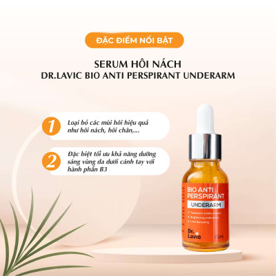Serum hôi nách Dr.Lavic Bio Anti Perspirant Underarm khử mùi hôi nách hôi chân 15ml DR932