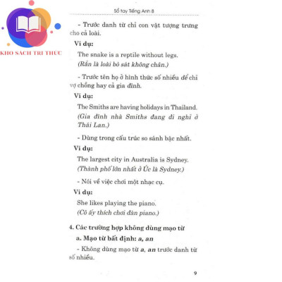 Sách - sổ tay tiếng anh lớp 8 (dùng chung cho các bộ SGK hiện hành)