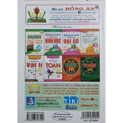 Sách - Kĩ Thuật giải Nhanh bài Toán hay Và Khó Hóa Học Lớp 10( Bồi Dưỡng HS Giỏi, Chuyên hóa - Dùng chung các Bộ SGK)