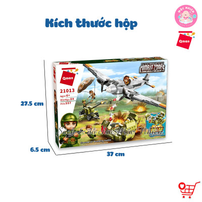 Đồ chơi lắp ráp xếp hình Máy bay chiến đấu Qman 21013 – Máy bay ném bom (557 mảnh ghép) dành cho các bé trên 6 tuổi