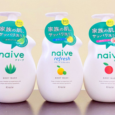 Sữa Tắm Chiết Xuất Từ Lá Đào Kracie Naive Body Wash ( Peach Leaf) - Chai 530ML