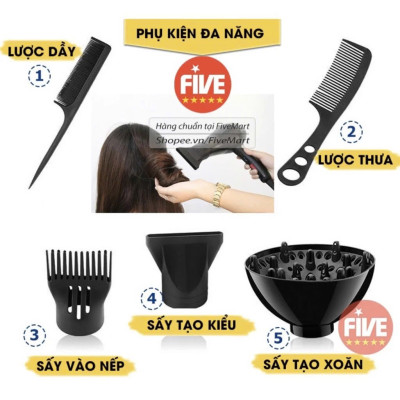 Máy Sấjy Tójc Kèm Đầu Tạo Kiểu – 5 Đầu Đổi Nhanh, Sấy Tóc Đẹp Mỗi Ngày, đèn ốp trần
