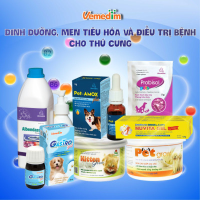Vemedim WHITE TEETH - Nước súc miệng đánh bay mảng bám, trắng răng, thơm mát dùng cho chó, mèo