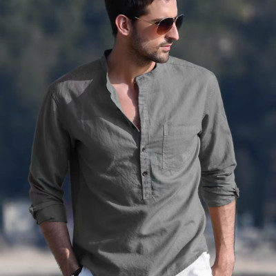 Áo sơ mi linen nam chất ,ịn mát, đi làm đi chơi đi học, sang trọng, thanh lịch phái nam