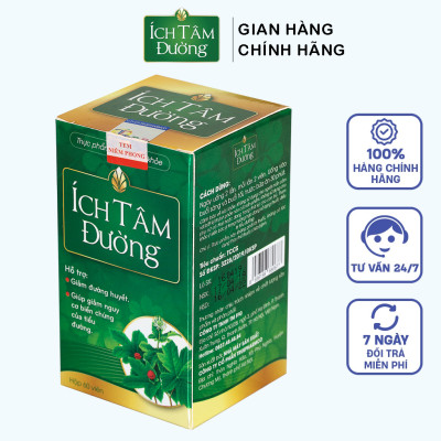 ÍCH TÂM ĐƯỜNG - Hỗ Trợ Tiểu Đường, Giảm Và Ổn Định Đường Huyết hộp 60 viên