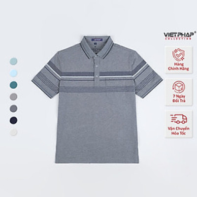 Áo Polo Nam VIỆT PHÁP Form Luxury - Thun 4 Chiều Lạnh lịch lãm, sang trọng 35698