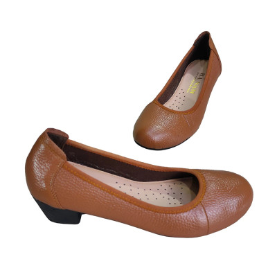 Giày Búp Bê Nữ Cao Gót HA NAM Da Bò Thật Thời Trang Cao Cấp 5cm GBBN2076