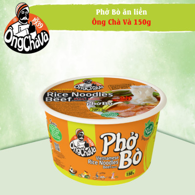 Combo 2 Hộp Phở Ăn Liền Vị Gà Và Bò Ông Chà Và 150g - Phù Hợp Cho Người Ăn Chay