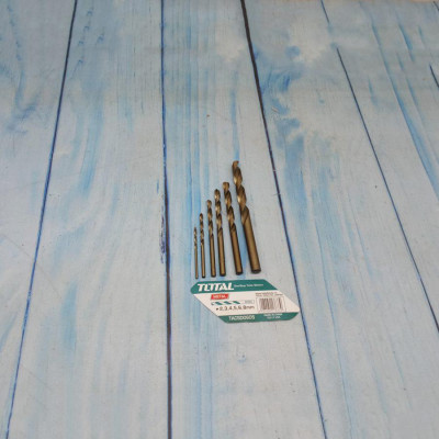 BỘ MŨI KHOAN KIM LOẠI HSS 6 CHI TIẾT 2-8MM TOTAL TACSD0605