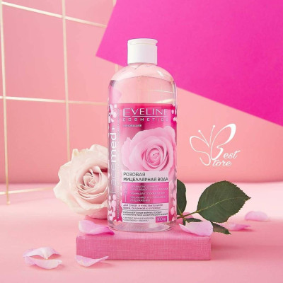 [Chỉ 99k] Nước tẩy trang tinh chất hoa hồng EVELINE FACEMED+ 400ml