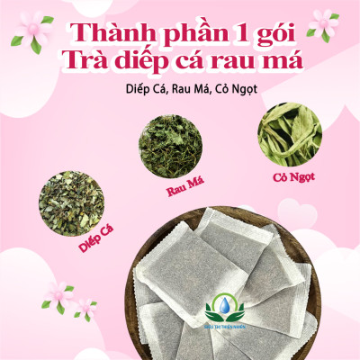 Trà Diếp Cá Rau Má Hộp 30 Gói Túi Lọc Của Siêu Thị Thiên Nhiên