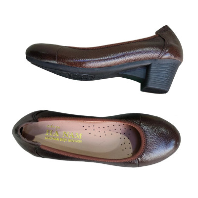 Giày Cao Gót Nữ HÀ NAM Da Bò Thật Cao Cấp 5cm GBBN2080