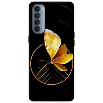 Ốp lưng dành cho Oppo Reno 4 Pro mẫu Vòng Tròn Bướm Vàng