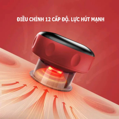 ÁO Thun Nam - Bộ Giác Hơi Điện Cầm Tay 6 Chế Độ - Massage Giảm Đau và Tăng Cường Lưu Thông Khí Huyết