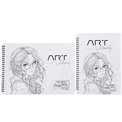 Tập Vẽ Lò Xo Art Sketch A4 - 40 Trang 220gsm - The Sun 03