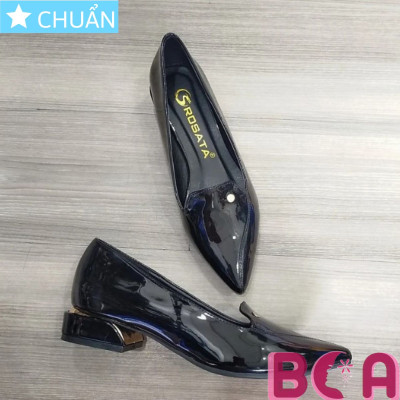 [CHÍNH HÃNG]  Giày búp bê nữ mũi nhọn 2p RO358 ROSATA tại BCASHOP gót vuông viền kim loại lạ mắt và rất sang chân