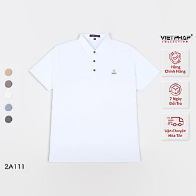 Áo Polo Nam VIỆT PHÁP Form Luxury - Thun Lụa Lạnh, lịch lãm, sang trọng 2A111