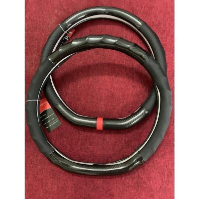 ️ĐỦ HÃNG️ Bọc Vô Lăng D Cut Cacbon Phối Da Thoáng Khí Kèm Sọc  Đỏ Thể Thao