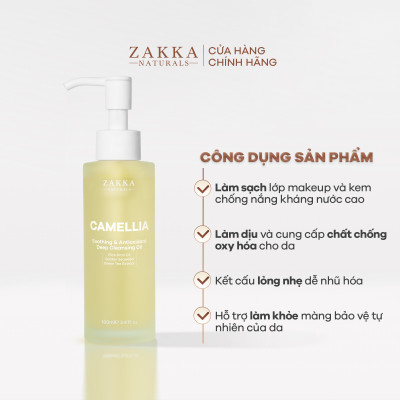 Dầu Tẩy Trang Zakka Naturals Soothing & Antioxidant Deep Cleansing Oil 100ml
