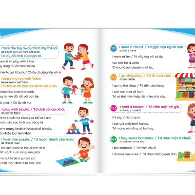 Combo 2 cuốn Cùng Con Học Mỗi Ngày: 900 Câu Giao Tiếp, Bé Học Tiếng Anh Qua Hình Ảnh