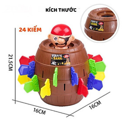 Trò Chơi Đâm Hải Tặc Hộp Lớn 24 kiếm, Đồ Chơi Trẻ Em và Người Lớn Giải Trí