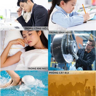 Nút chống ồn 3M 1290 - Nút bịt tai chống ồn khi ngủ, khi làm việc, chất liệu Silicone