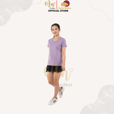 Áo Thun Cổ Tròn 100% Cotton Cao Cấp Màu TÍM LAVENDER Mộng Mơ Như Nàng Thơ - Gold Rhino