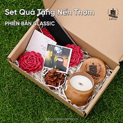 Set Quà Tặng Nến Thơm Trị Liệu Le Rustique Phiên Bản Classic - 9 Mùi Hương - Nến Thơm Cao Cấp - An Toàn Sức Khỏe - 200g