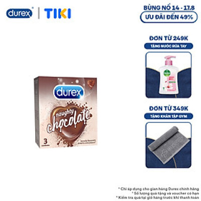 Bao cao su Durex Naughty Chocolate hộp 3 bao