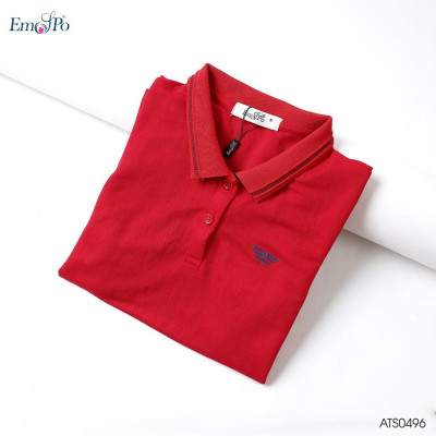 Áo Polo nữ cổ bẻ phối UCO vải cotton cá sấu cao cấp, dáng đẹp, thêu họa tiết màu đỏ, xanh ATS0496 - EMSPO