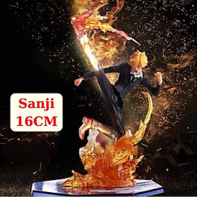 Mô Hình LED Sanji 16cm Hắc Cước Mô hình One Piece Cao Cấp, Figure Mô Hình Anmie One Piece Luffy Vua Hải Tặc