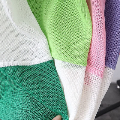 áo thun nữ hai mảnh vải mỏng len dệt kim ngắn tay freesize