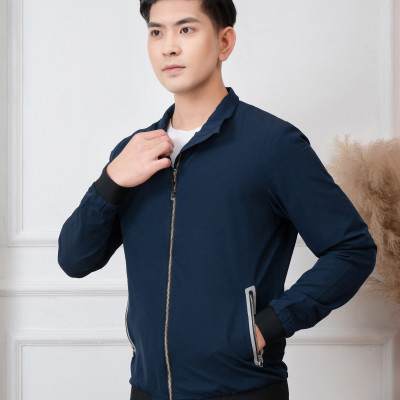 Áo khoác Golf nam 2 lớp Aligro màu navy AK2G.1 