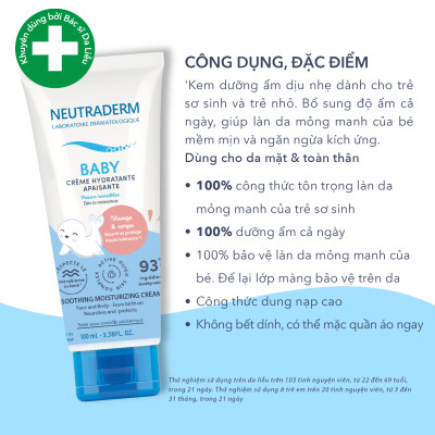Combo Gel tắm dịu nhẹ và kem dưỡng ẩm cho Baby Neutraderm