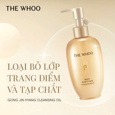 Dầu Tẩy Trang Whoo Vàng Gongjinhyang Clarifying Cleansing Oil 200ml
