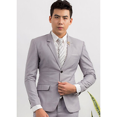 Áo vest nam  AVN177 Xám xanh 2 nút 