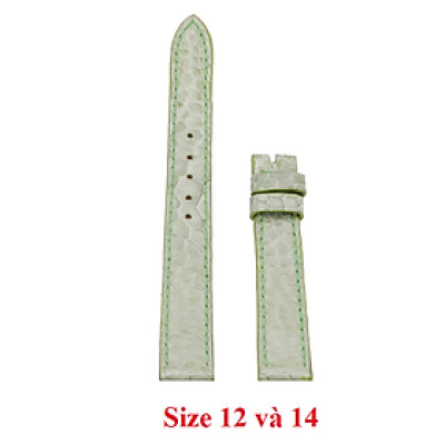 Dây đồng hồ da đà điểu nhiều size màu xanh lá HJ8405-21-42-60-62-64