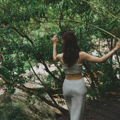 Áo Croptop Linen Lanh TOP208 thời trang thiết kế Hity