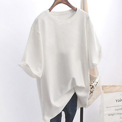 Áo thun nữ màu trơn tay lở C147