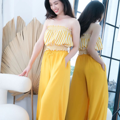 Quần váy dài LMcation Mila - Vàng